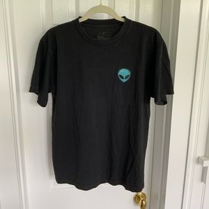 Thrifted black alien t shirt